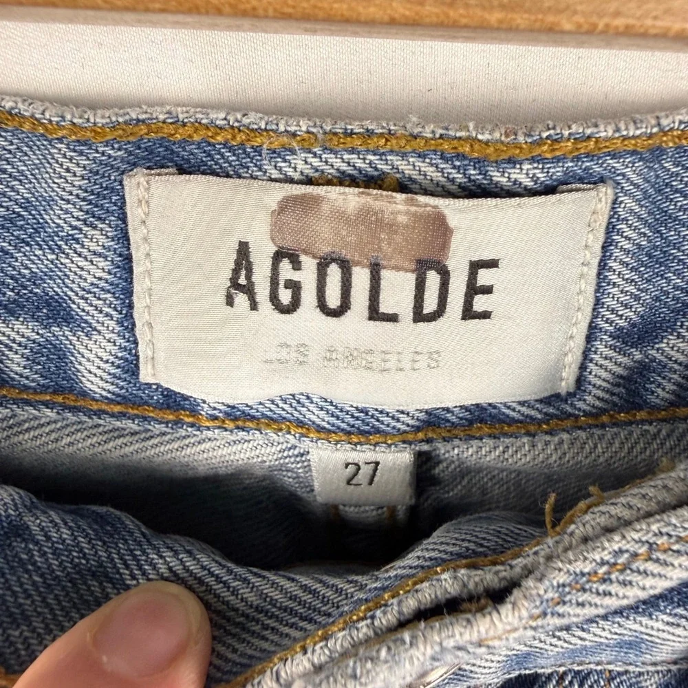 Agolde 90s Jean Cutoff Denim Shorts Light‎ Wash Cheeky 27 Boho Festival Summer